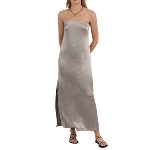 DISSH Mia Silk Strapless Dress 🩶